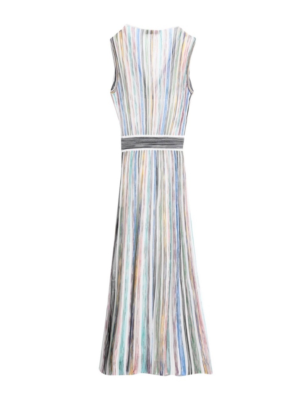 NWT New Missoni Stripped V-Neck MIDI Dress Size 40 - Picture 6 of 11
